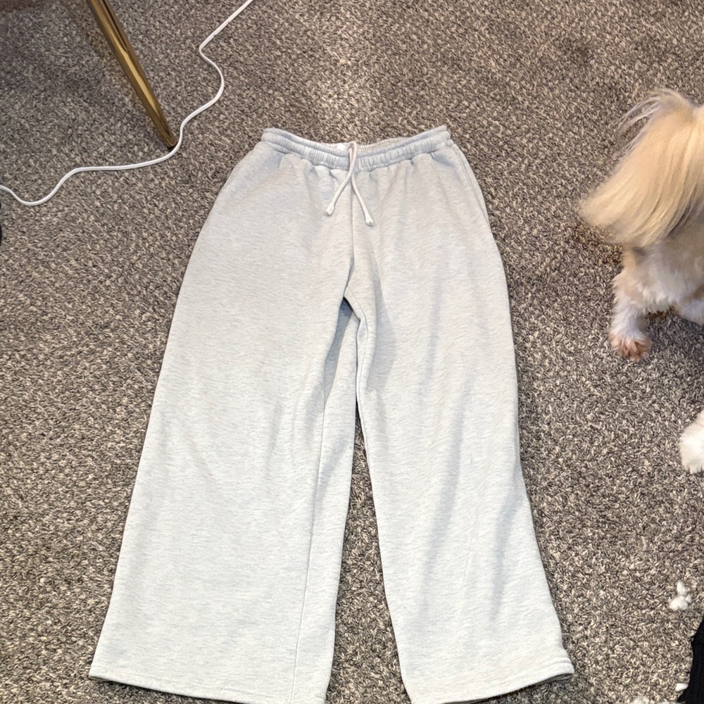 Forever 21 Light Gray Wide Leg Pants
